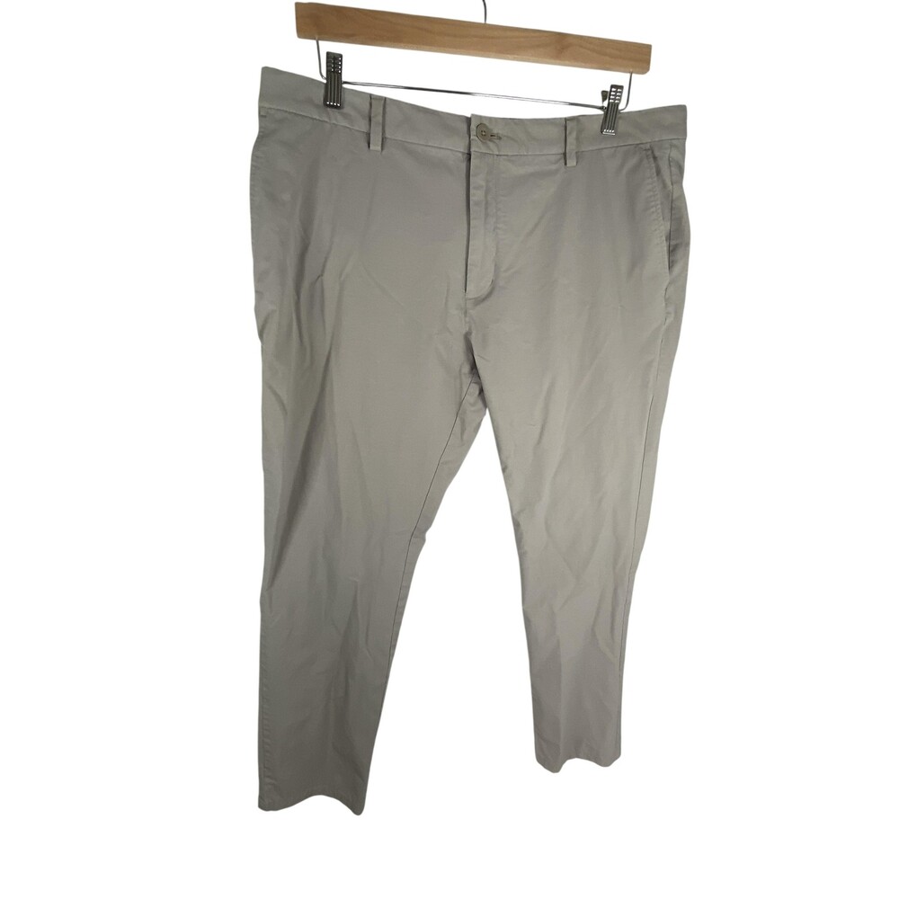 Vineyard Vines Pants Mens 38x32 Beige On-The-Go Chino Stretch Travel Performance
